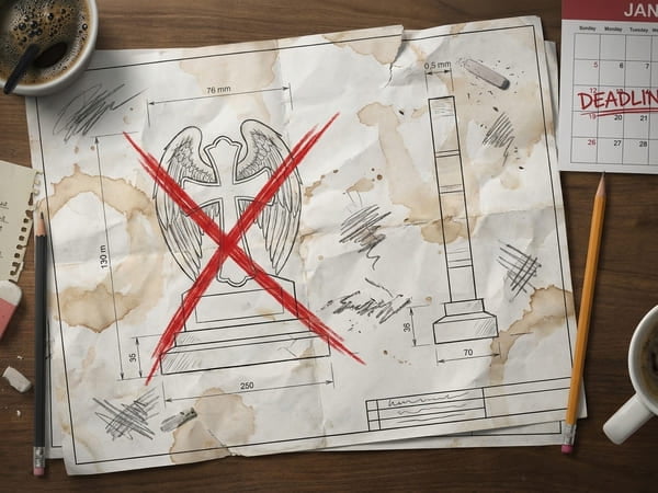 Monument CAD design layout process