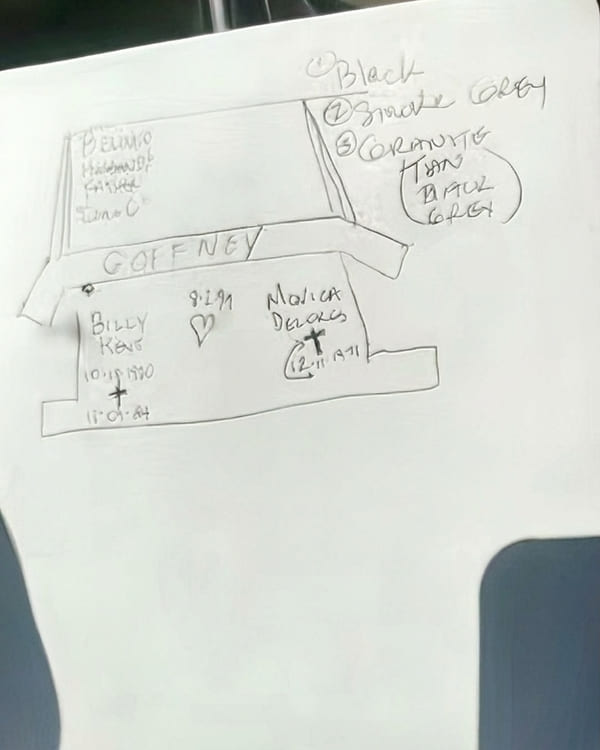 Client's rough hand-drawn sketch